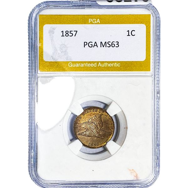 1857 Flying Eagle Cent PGA MS63