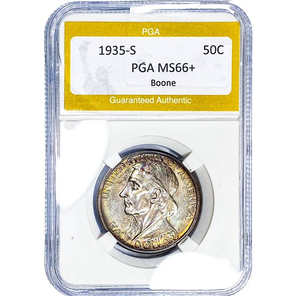 1935-S Boone Half Dollar PGA MS66+