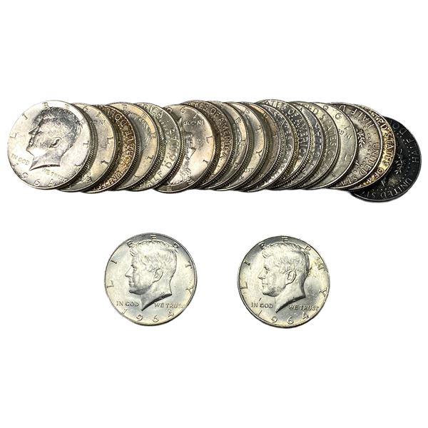 [20 Coins] 1964 Kennedy Half Dollar