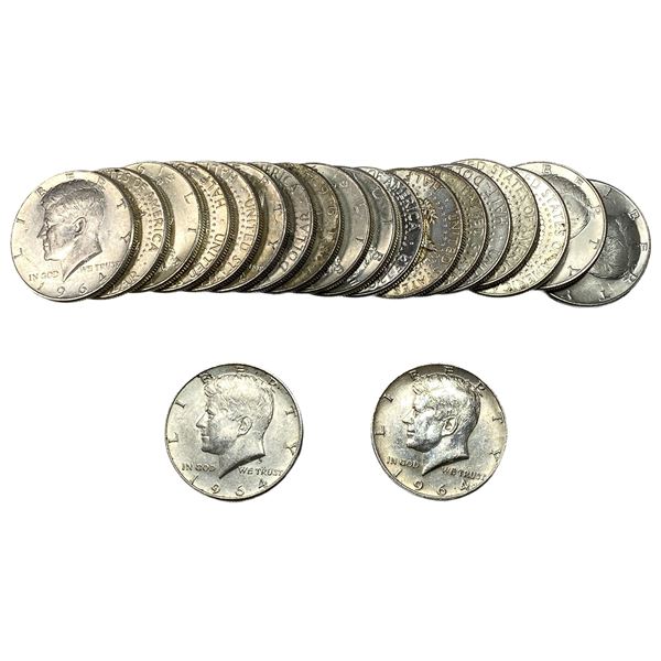 [20 Coins] 1964 Kennedy Half Dollar