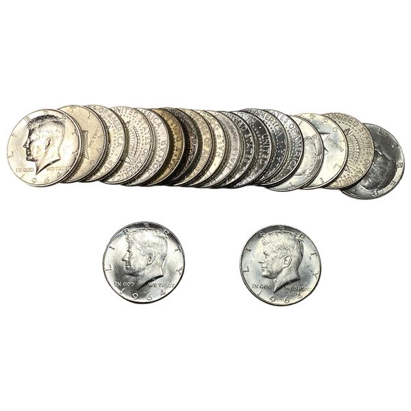 [20 Coins] 1964 Kennedy Half Dollar