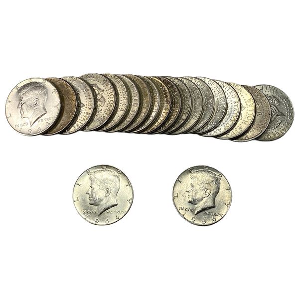 [20 Coins] 1964 Kennedy Half Dollar