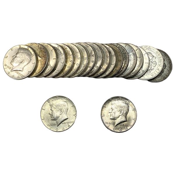 [20 Coins] 1964 Kennedy Half Dollar