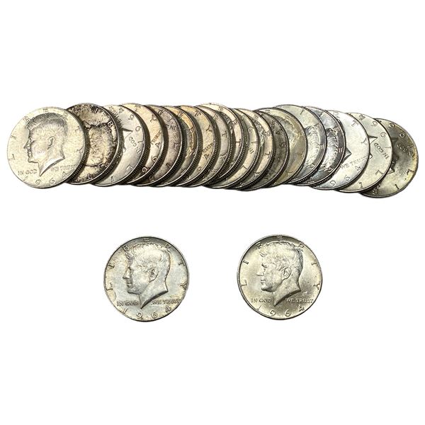 [20 Coins] 1964 Kennedy Half Dollar