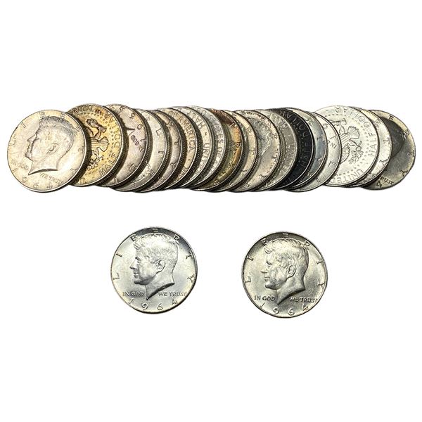 [20 Coins] 1964 Kennedy Half Dollar
