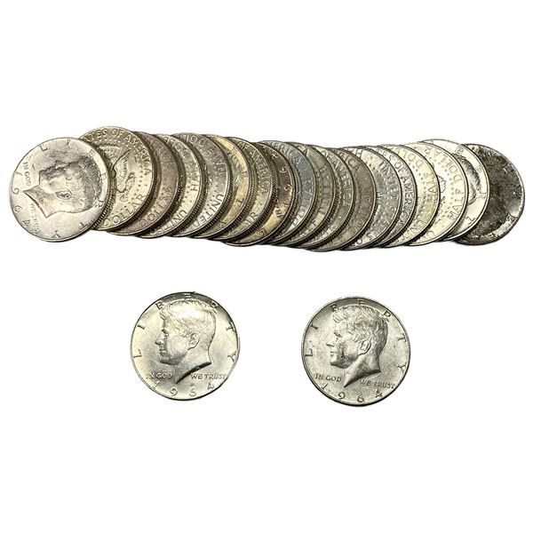 [20 Coins] 1964 Kennedy Half Dollar