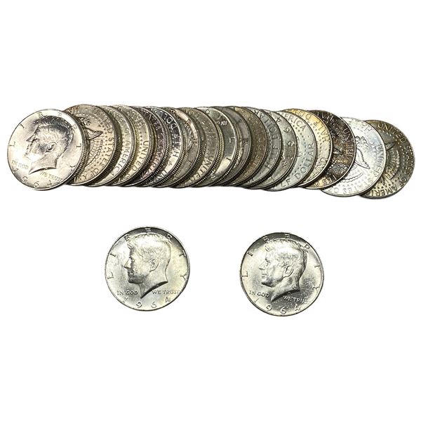 [20 Coins] 1964 Kennedy Half Dollar