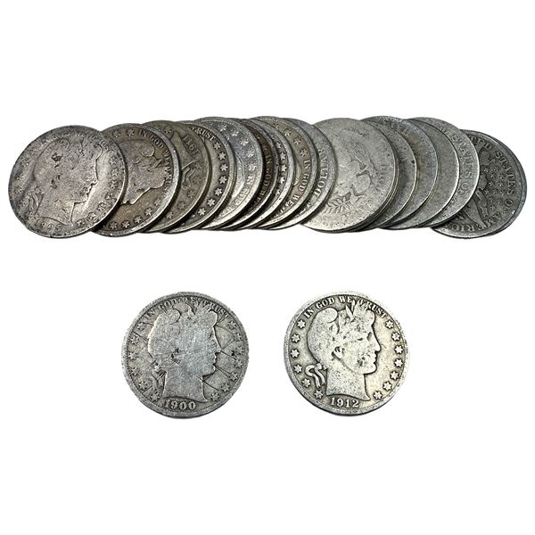 [20 Coins] 1897-1912 Barber Half Dollar