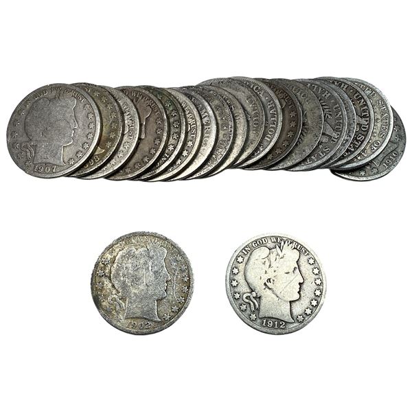 [20 Coins] 1898-1912 Barber Half Dollar