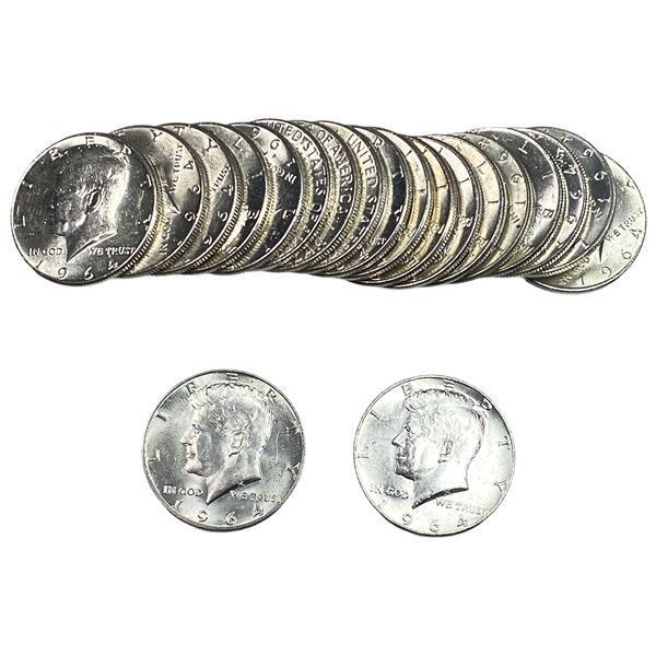 [20 Coins] 1964 Kennedy Half Dollar