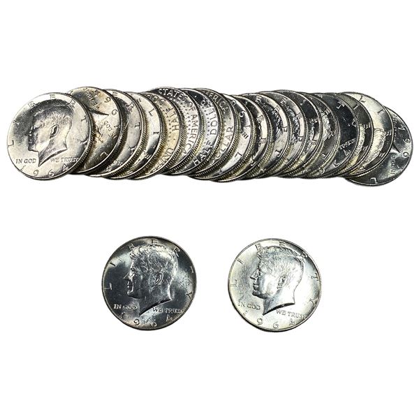 [20 Coins] 1964 Kennedy Half Dollar