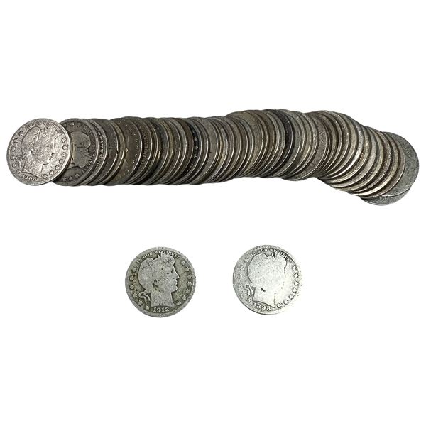 [50 Coins] Mixed Dates Barber Quarter