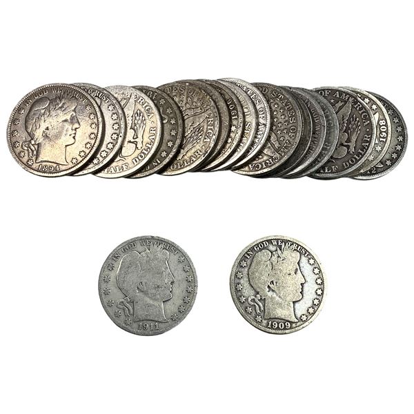 [20 Coins] Mixed Dates Barber Half Dollar