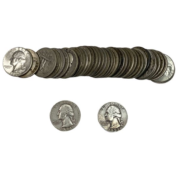 [40 Coins] Mixed Dates Washington Silver Quarter