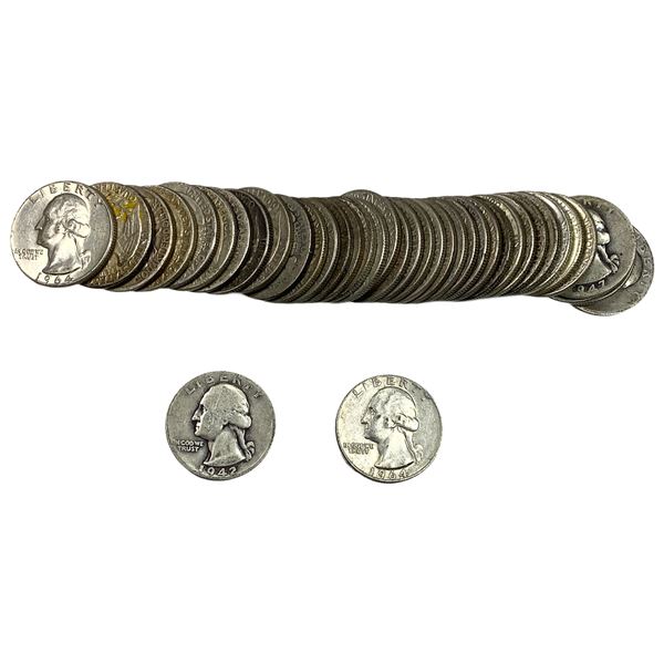 [40 Coins] Mixed Dates Washington Silver Quarter
