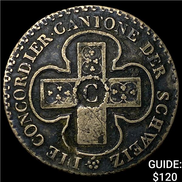 1826 Switzerland Bern Silver 5 Batzen