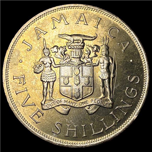 1966 Jamaica Copper Nickel 5 Shillings