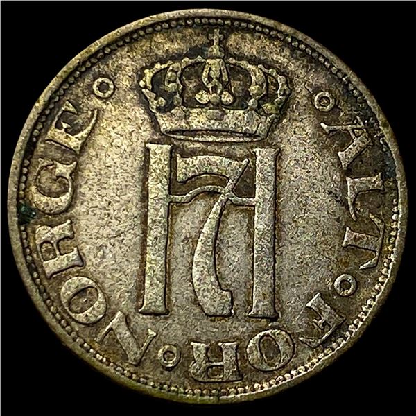 1909 Norway Silver 10 Ore