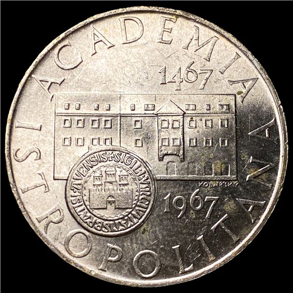 1967 Czechoslovakia Silver 10 Korun