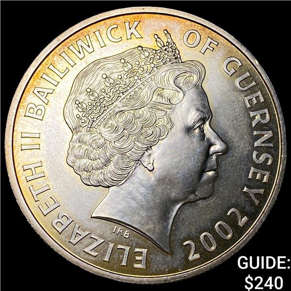 2002 Guernsey Silver 1 Pound .919 ASW