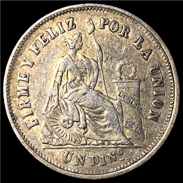 1864 Peru Silver Dinero
