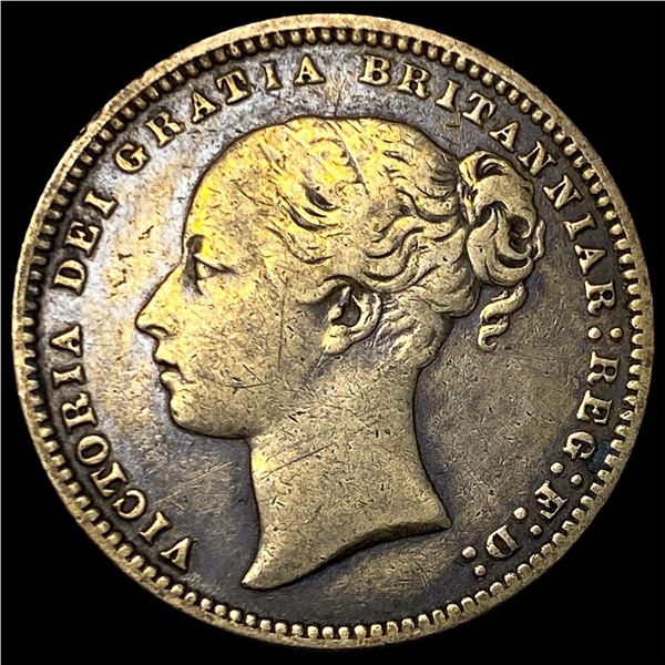 1875 Great Britain SIlver 1 Shilling
