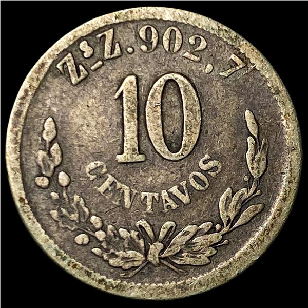 1896 Mexico Silver 10 Centavos