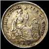 Image 1 : 1912 Peru Silver 1/2 DInero