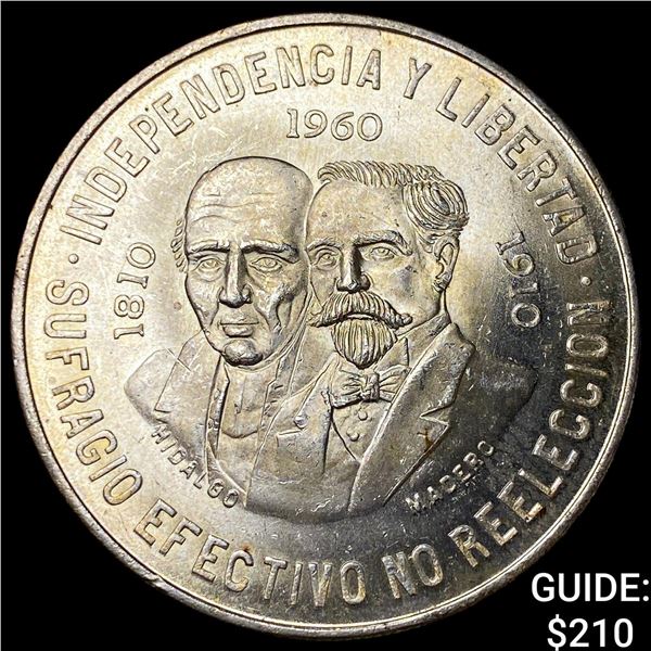1960 Mexico Silver 10 Pesos