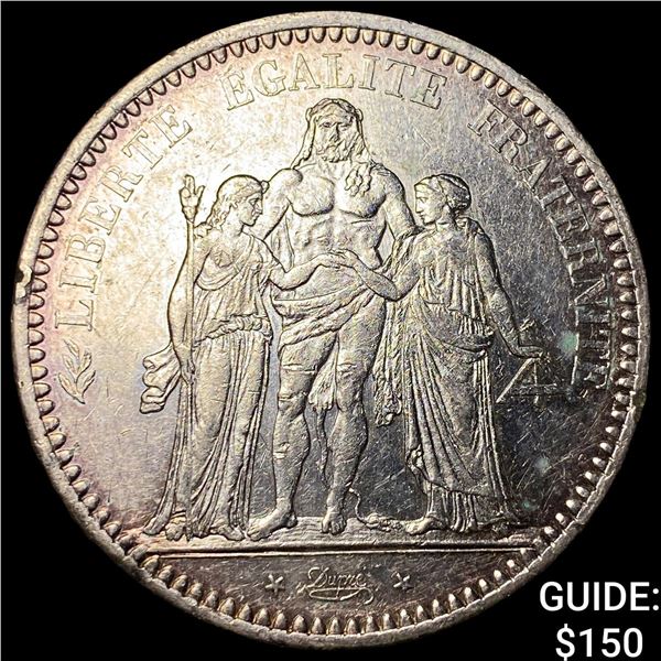 1875A France Silver 5 Francs