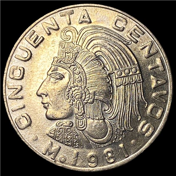 1981 Mexico Copper Nickel 50 Centavos