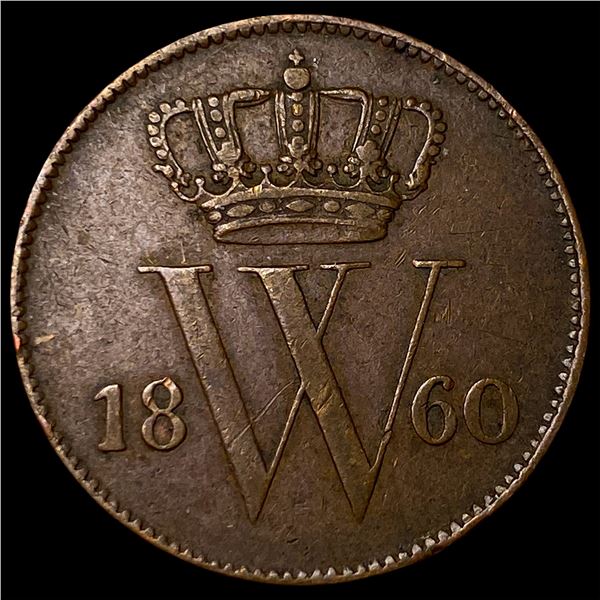 1860 Netherlands Copper 1 Cent