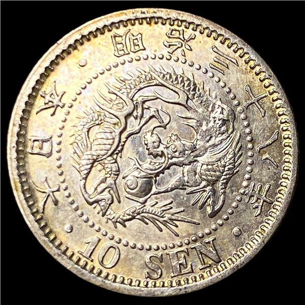 1905 Japan Silver 10 Sen