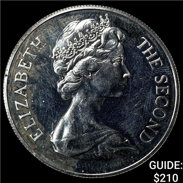 1970 Isle of Man SIlver 1 Crown .841 ASW