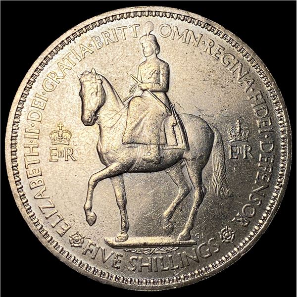 1953 Great Britain SIlver 1 Crown