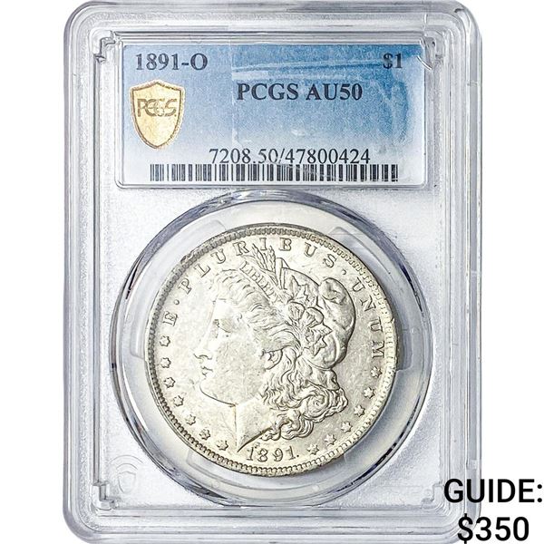 1891-O Morgan Silver Dollar PCGS AU50