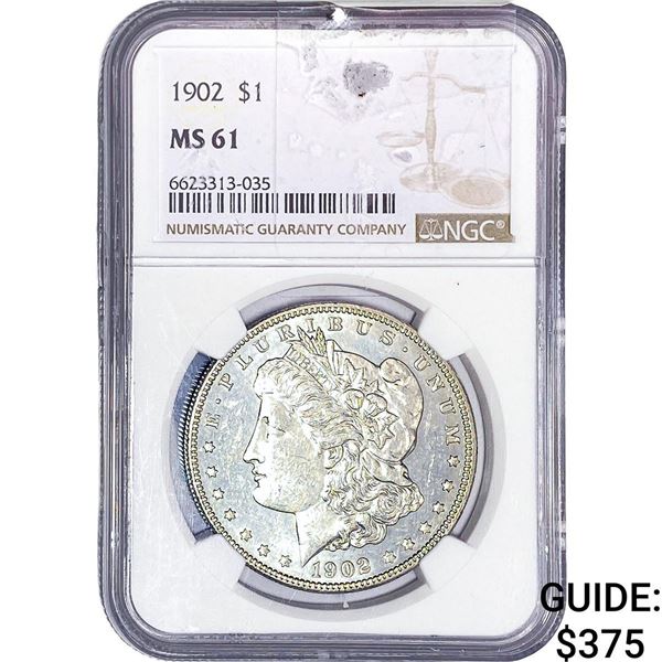1902 Morgan Silver Dollar NGC MS61