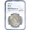 Image 1 : 1925 Silver Peace Dollar NGC MS64