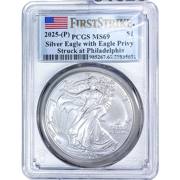 2025 Silver Eagle PCGS MS69