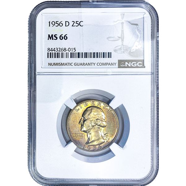1956-D Washington Silver Quarter NGC MS66