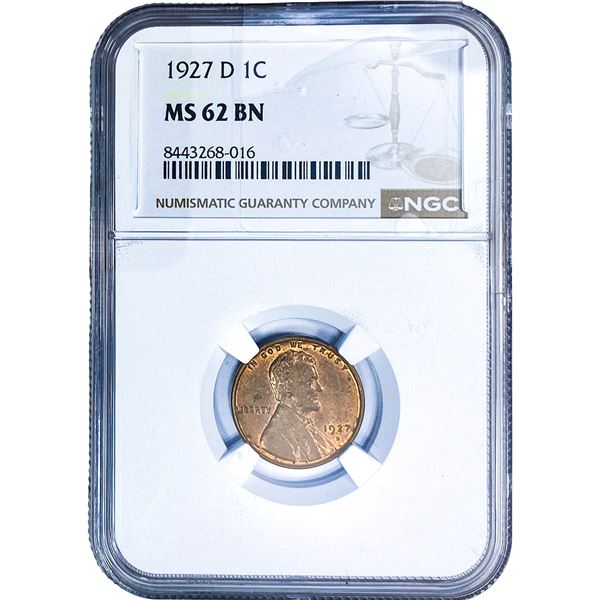 1927-D Wheat Cent NGC MS62 BN