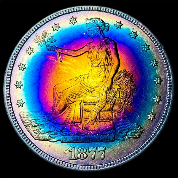 1877-S Toned Silver Trade Dollar