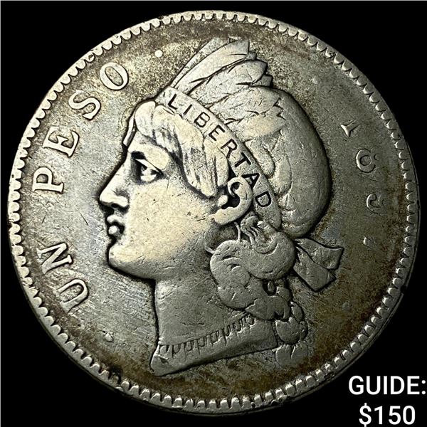 1987A Dominican Republic Silver 1 Peso .2813oz ASW