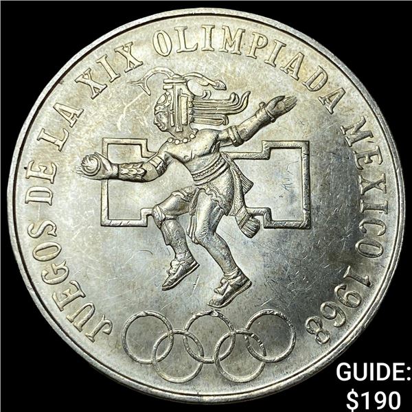 1968Mo Mexico Silver 25 Pesos-Olympics