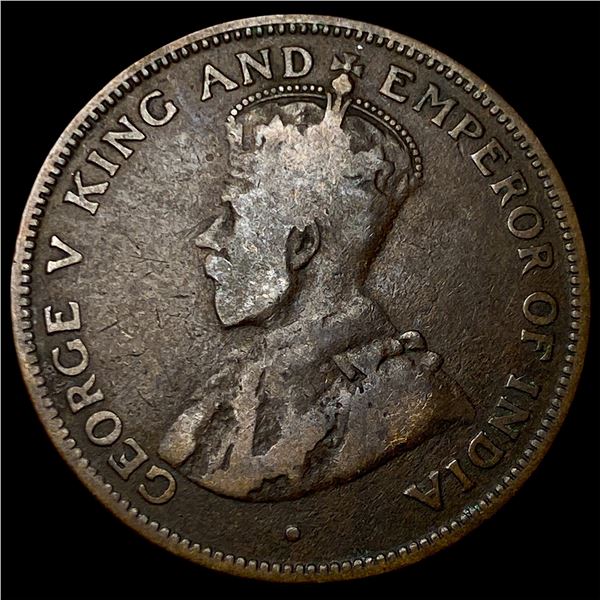 1924 British Honduras Bronze 1 Cent