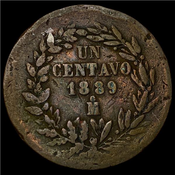 1889Mo Mexico Copper 1 Centavo