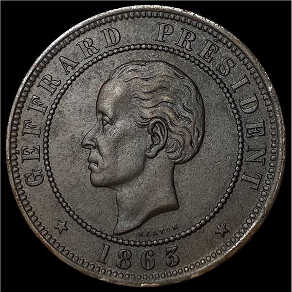 1863 Haiti Bronze 20 Centimes