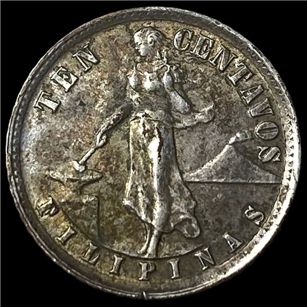 1941-M Philippines Silver 10 Centavos