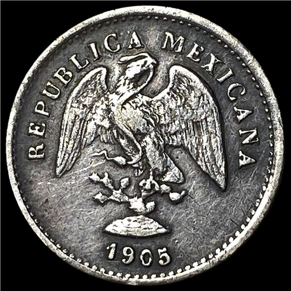 1905 Mexico Silver 5 Centavos