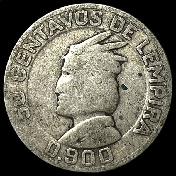 1932 Honduras Silver 50 Centavos